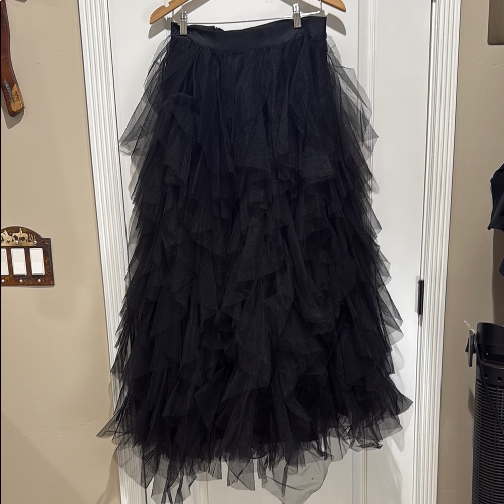Elegant Black Tulle Skirt